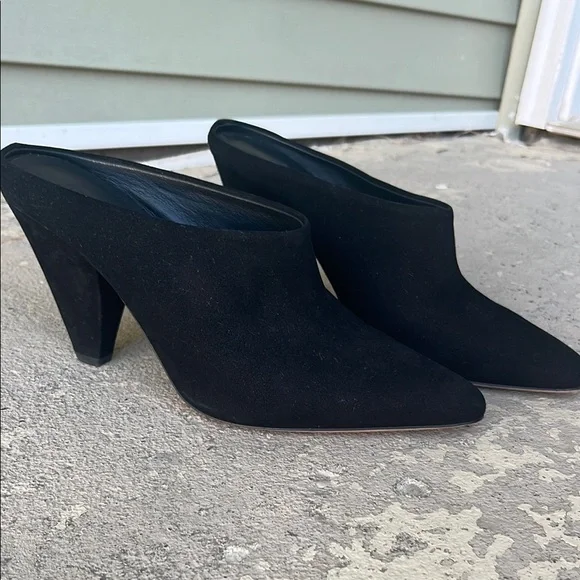 Like new Vince Black Suede Mules - Picture 1 of 13